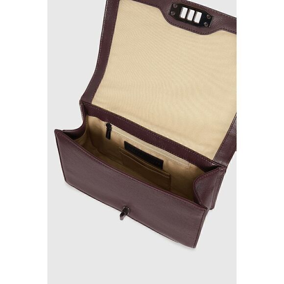 NWT $328 REBECCA MINKOFF Chevron Quilted Love Crossbody Handbag w/Chain Inset - Picture 12 of 13